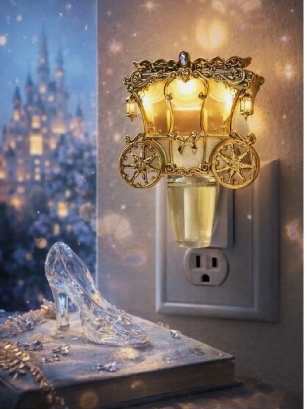 BBW Disney Cinderella Wallflower Plug In Projector and Wallflower Refill NWT - Picture 2 of 16